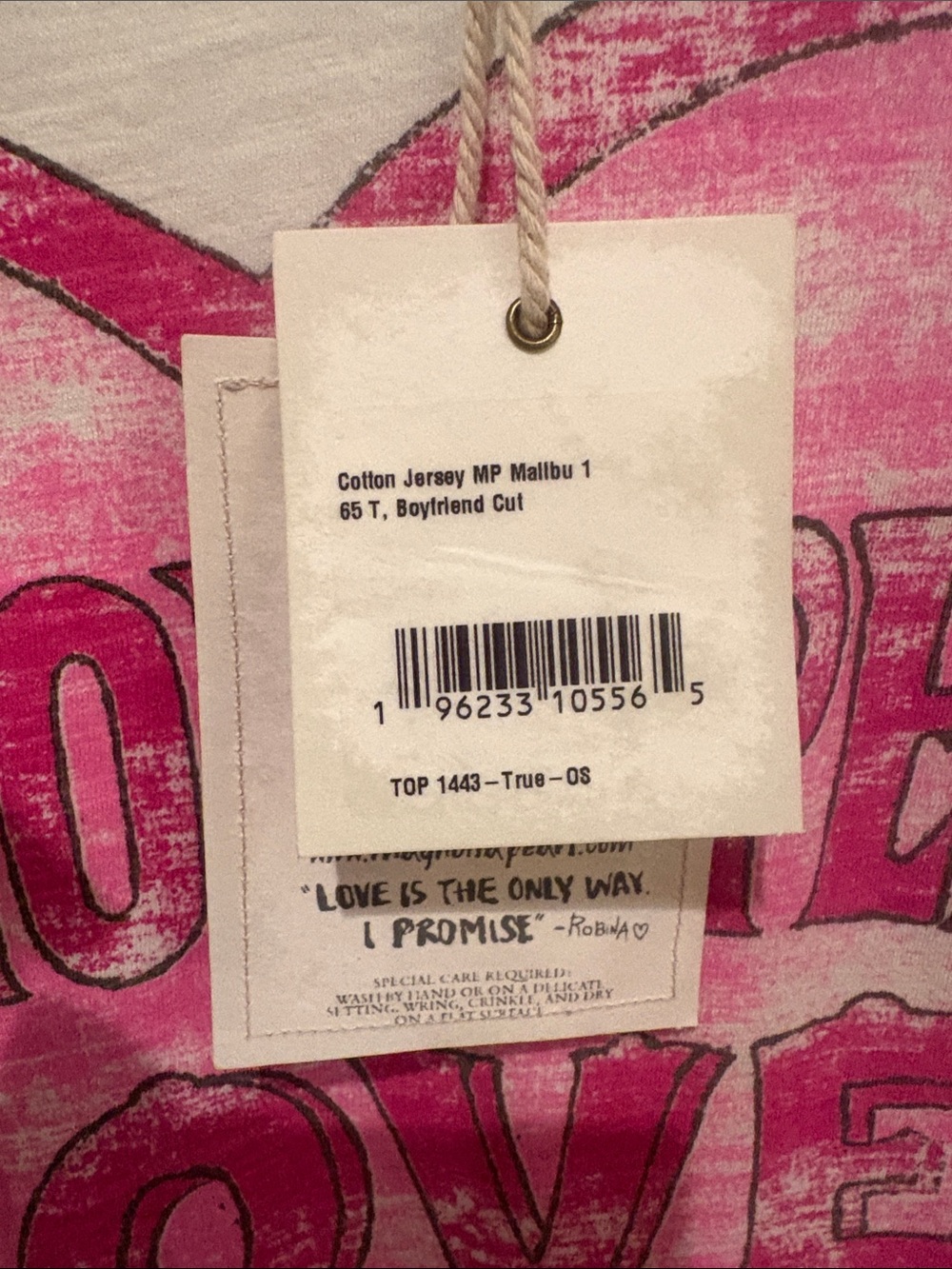 Magnolia Pearl White Tee with Pink Heart Graphic - Picture 2 of 10
